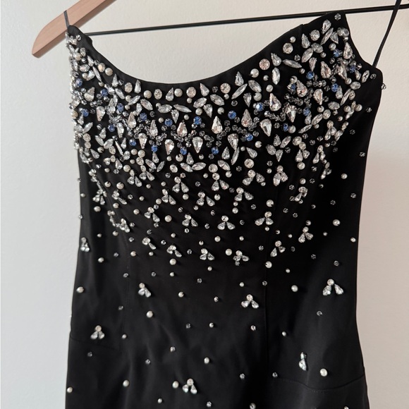 MELISANDE BLACK EMBELLISHED MIDI DRESS - S - Picture 12 of 12